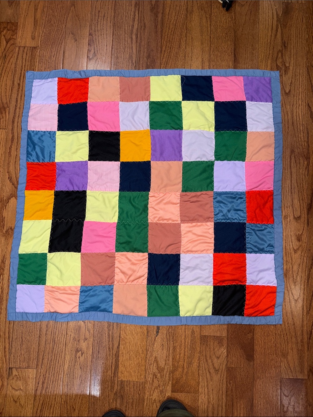 Vintage Colorblock Patchwork Throw Blanket - Multicolor